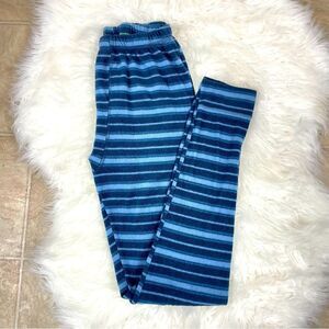 Climate Right, pajama bottoms XL, blue black stripes pants.